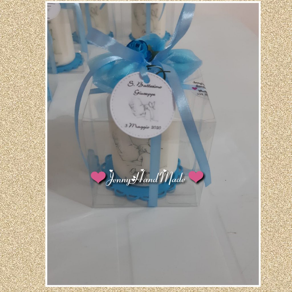 GRAVURZEILE Candela Stampata - Cerchio Floreale - Personalizzata Con