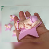 Bebè in fimo con base ceramica