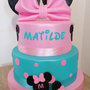 Torta scenografica Minnie-torta gomma crepla a tema Minnie 