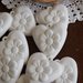 Cuore country bianco da appendere in gesso