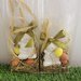Coniglietti in gesso bianco decorativi per albero di Pasqua 