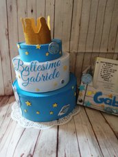 Torta scenografica battesimo Piccolo principe bimbo stelle cake design foto torte