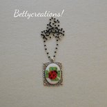 Collana Cammeo Ricamo Coccinella