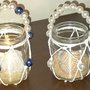 Mini lanterne in vetro con perle tema mare