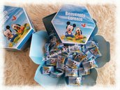70 Confetti personalizzati con scatola per nascita o battesimo