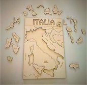 Puzzle Italia in legno