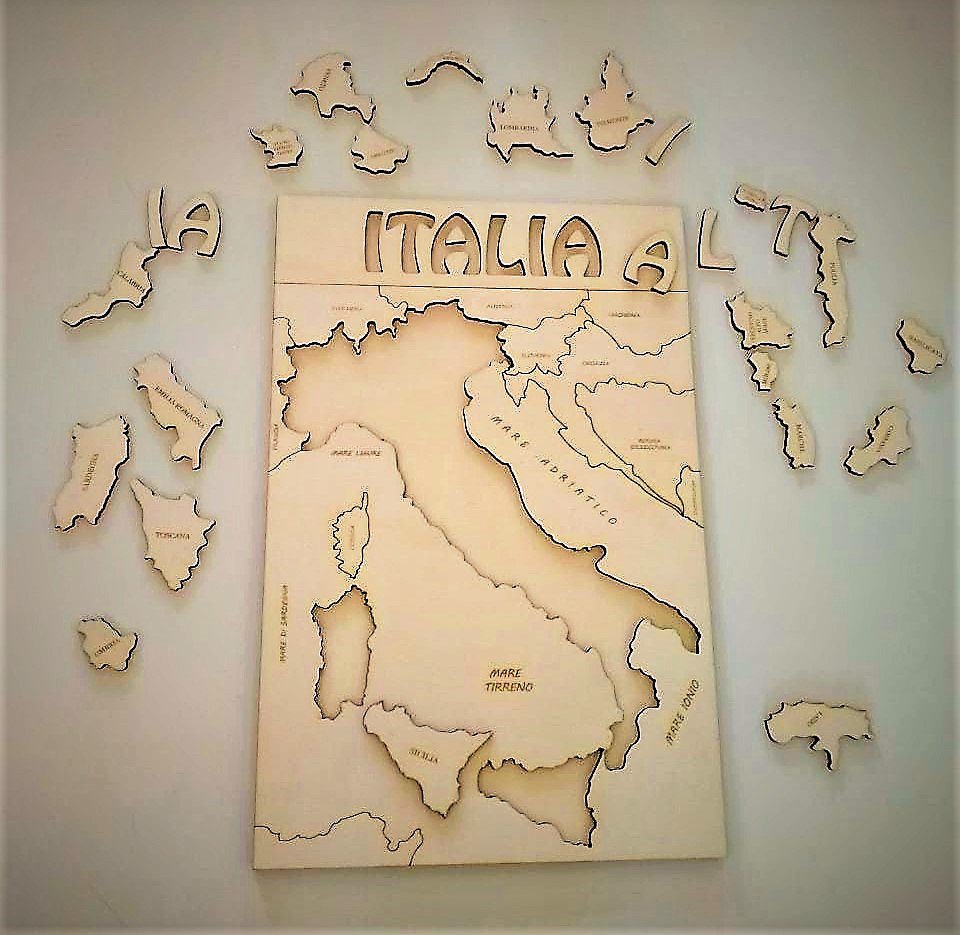 Puzzle Italia in legno - Bambini - Giocattoli - di Deli Creazioni
