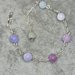 bracciale argento 925 con agata viola diverse sfumature 