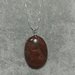 Collana argento 925 con Pietra Cristalloterapia diaspro rosso brecciato