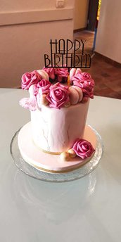 Torta rose rosa