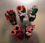                     Vasetti di fiori con magnete