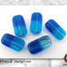 20 Perle in vetro bicolore - 24 x 13 x 7 mm - Colore: Turchese - Blu