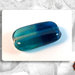 20 Perle in vetro bicolore  - 24 x 13 x 7 mm - Colore: Petrolio - verde acqua