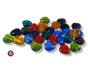 30 Perle vetro - Cuore - 9 x 15 mm - colore: Lotto misto -Creazione Gioielli -KCCT