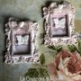 Gessetti Cornice in gesso Shabby Chic rosa con Farfalle in gesso 