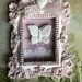 Gessetti Cornice in gesso Shabby Chic rosa con Farfalle in gesso 