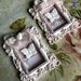 Gessetti Cornice in gesso Shabby Chic rosa con Farfalle in gesso 