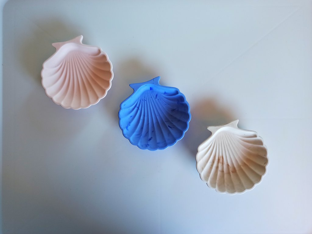 Vassoio In Ceramica Con Conchiglia/stella Marina/conchiglia, Portaoggetti Creativo Blu Portaoggetti, Vassoio Per Ciondoli In Stile Oceano - 10