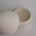 Uovo di pasqua a scatola in terracotta bianca cm 10