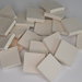 20 mattonelle in terracotta bianca da decorare cm 3,3x3,3x0,6