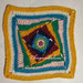 Grande granny square, piastrella uncinetto, copertina uncinetto, cuscino, applicazioni lana o cotone