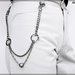 Catena per pantaloni e jeans, colore  argento,  lunga cm. 48, realizzata con accessori extra lusso
