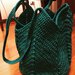 Borsa  a crochet verde smeraldo