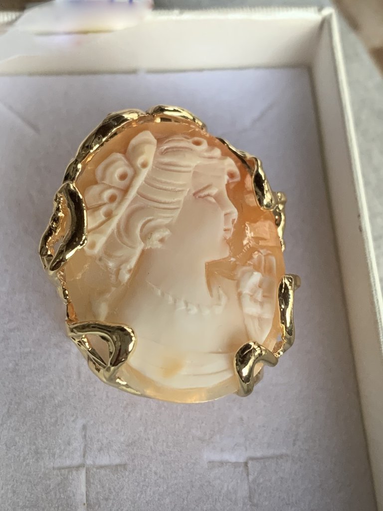 Anello in Argento Zirconi e Cammeo Personalizzato con incisione