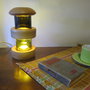 Lampada Artigianale in legno e vetro (bottiglia)