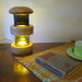 Lampada Artigianale in legno e vetro (bottiglia)