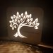 Lampada luce led in legno personalizzabile albero idea regalo