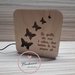 Lampada luce led in legno personalizzabile farfalle idea regalo