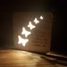 Lampada luce led in legno personalizzabile farfalle idea regalo