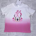 Maglietta t-shirt Minnie personalizzata con nome - Cotone 100% bianco e rosa sfumato- Bimba Neonata