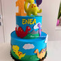 Torta  scenografica dinosauri Enea