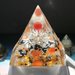 Piramide personalizzata in orgonite, in omaggio vassoio per energizzare l'acqua o ciondolo sempre orgonite