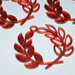 24 pezzi accessorio in plexiglas rosso per bomboniere forma corona alloro