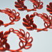24 pezzi accessorio in plexiglas rosso per bomboniere forma corona alloro