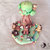 cake topper albero del bosco con cavalli e porta delle fate 