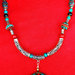 Collana "Tibet" con pendente tibetano e perline nepalesi