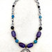 Collana "Purple" con pietre d'Agata e pendente vintage