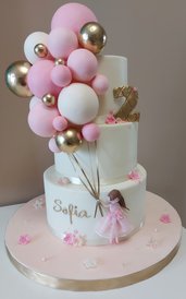 Torta bambolina con palloncini