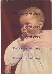 Trasferimento immagine cartolina d'epoca neonato viaggiata file stampabile jpg