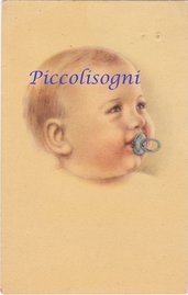 Trasferimento immagine cartolina d'epoca neonato file stampabile jpg