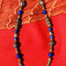 Collana "Triangolo Blu Mala" con perline nepalesi