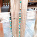 Collana "Navajo" con pendente piuma argentata e pietra Turchese 