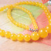 Collana donna con perle in gradazione 6-14 mm di autentico topazio giallo pietre dure naturali chakra cristalloterapia