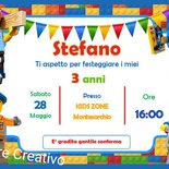 Edition Colibri – 10 Biglietti Di Invito Formato A6 Per Compleanno Bambini – Tema L.E.G.O. – Per Feste Di Ragazzi E Ragazze