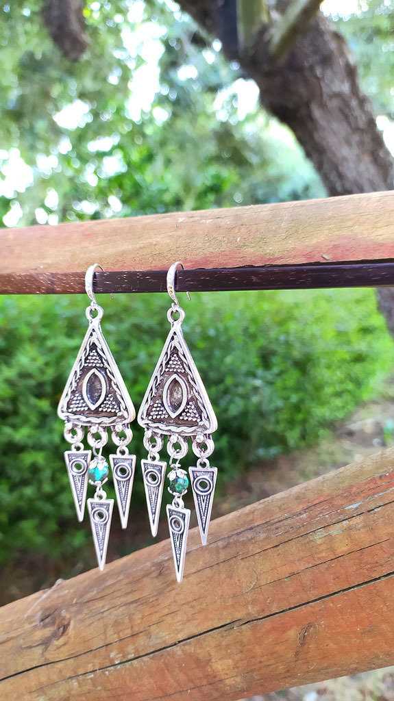 Orecchini A Margherita Pendenti Vintage In Oro Giallo E Bianco 9K Con – Antichità Galliera - Foto 11