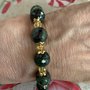 Bracciale elastico di Zoisite e Oro